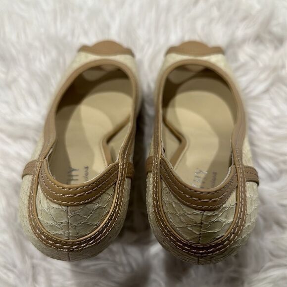 Kathy Van Zealand Dear Snakeskin Peep Toe Heels Sz 9 - Picture 11 of 16